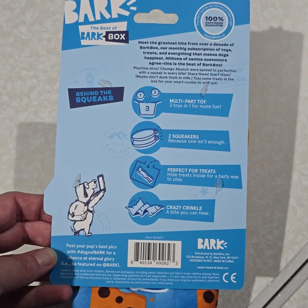Bark Chomps A Bunch Blue and Orange Dog Toy NWT Size XS-S 0-20 Pounds‎